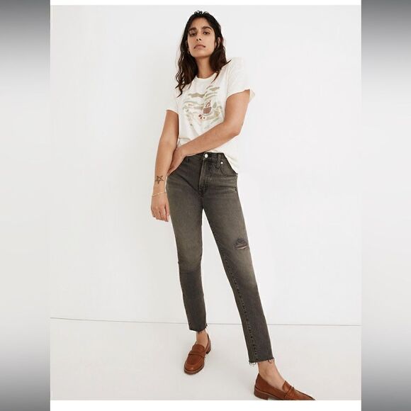 Madewell The Perfect Vintage Jean in Cosner Wash: Knee-Rip Edition - Picture 1 of 15